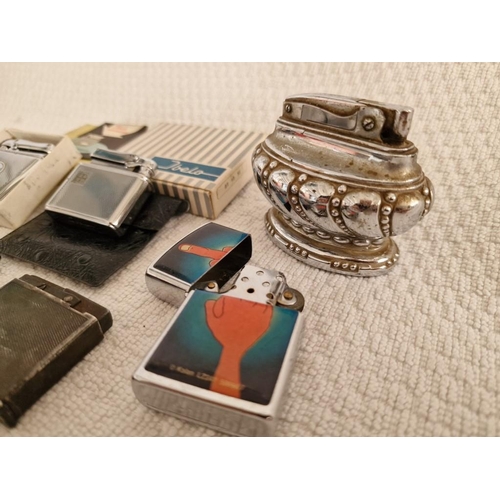 140 - Collection of Assorted Lighters; Jbelo Monopol with Box, Other Jbello in Box, Table Lighter, and 3 x... 