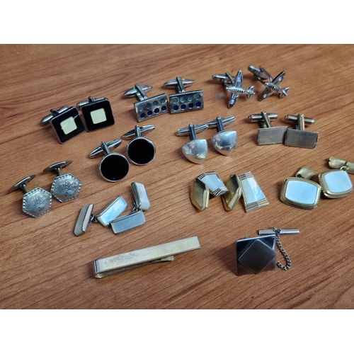 147 - 10 x Pairs of Assorted Cufflinks, a Tie Slide and Tie Pin, (see multiple catalogue photos)