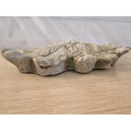 15 - Concrete 'Green Man' Wall Hanging Ornament, (Approx. 33 x 21cm)