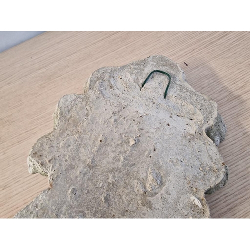 15 - Concrete 'Green Man' Wall Hanging Ornament, (Approx. 33 x 21cm)