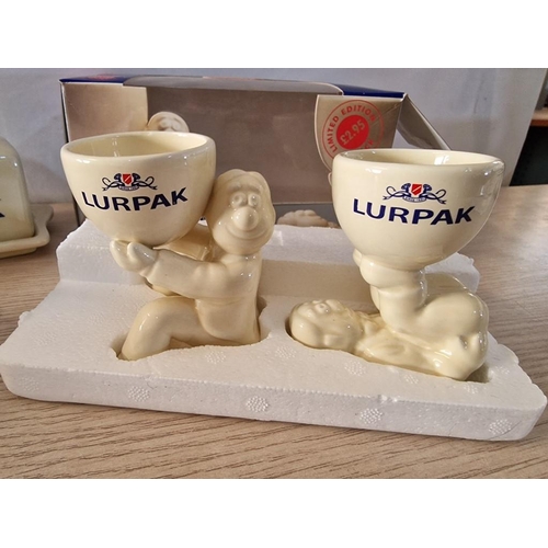 16 - 'Lurpak Butter' Breakfast Set - Toast Rack, Butter Dish and 2 Boxed Egg Cups