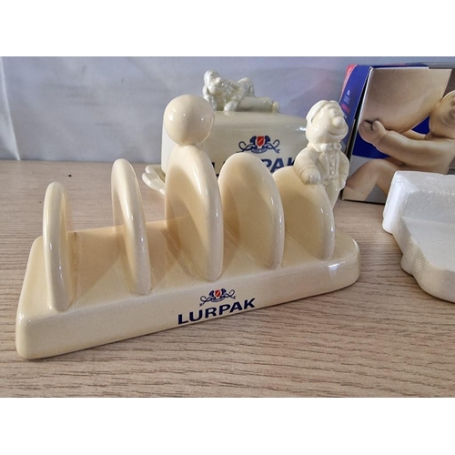 16 - 'Lurpak Butter' Breakfast Set - Toast Rack, Butter Dish and 2 Boxed Egg Cups