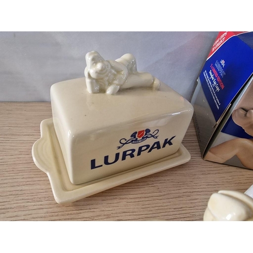 16 - 'Lurpak Butter' Breakfast Set - Toast Rack, Butter Dish and 2 Boxed Egg Cups