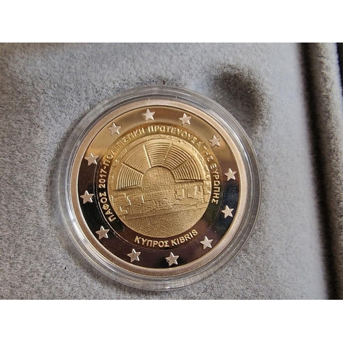 201 - 'Paphos European Capital of Culture' Cyprus Coin, (2017) 2 Euro Commemorative Coin, Issued by the Ce... 