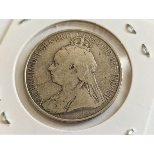 208 - Cyprus Silver Coin; 1901 Queen Victoria Eighteen Piastre, (29.8mm, 11.31g, .925 Sterling Silver), F/... 