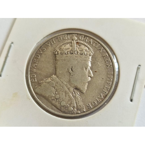 209 - Cyprus Silver Coin; 1907 King Edward VII Eighteen Piastre, (29.8mm, 11.31g, .925 Sterling Silver), F... 