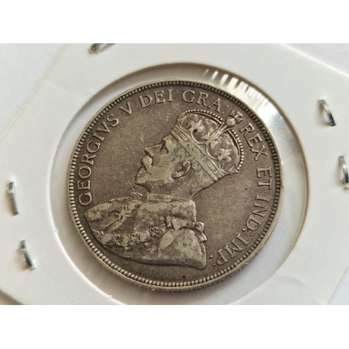 210 - Cyprus Silver Coin; 1921 King George V Eighteen Piastre, (29.8mm, 11.31g, .925 Sterling Silver), VF,