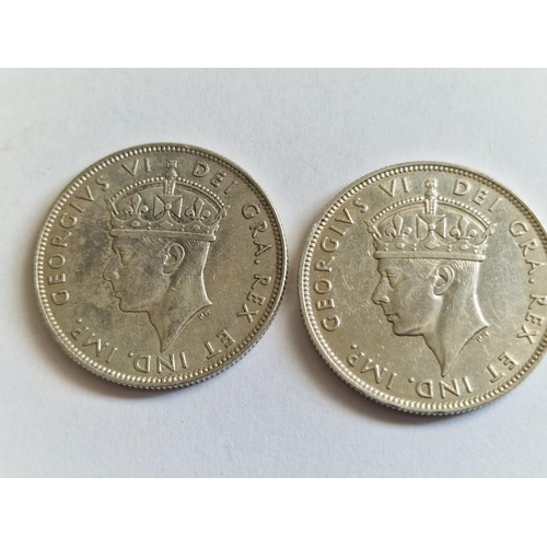 211 - 2 x Cyprus Silver Coins; 1938 King George VI Eighteen Piastre, (Each 29.8mm, 11.31g, .925 Sterling S... 