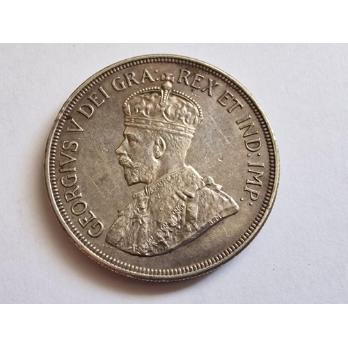 214 - Cyprus Silver Coin; 1928 King George V Forty Five Piastre, (38.7mm, 28.26g, .925 Sterling Silver), V... 