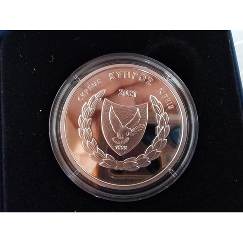 220 - Cyprus Silver Proof Coin; '60 Years Since the Accession of Cyprus to UNESCO', 5 Euro (2021), Issued ... 