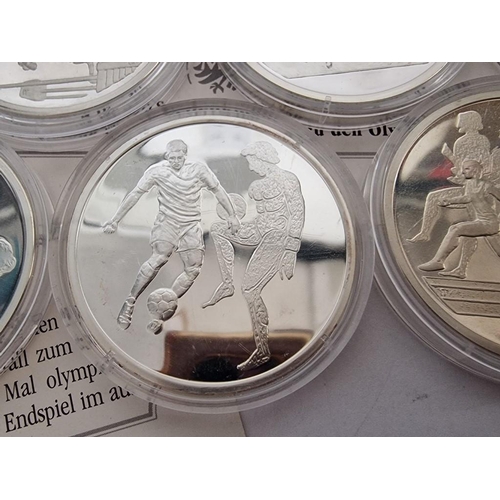 221 - Collection of 7 x Silver Proof 10 Euro 2004 Athens Olympics Coins, (Each .925 Silver, 34.0g, 40mm), ... 