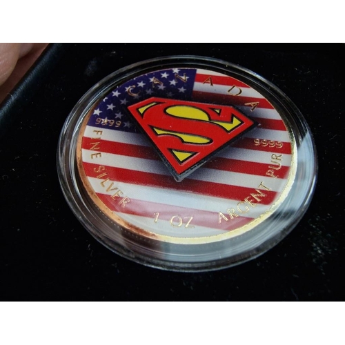 227 - 'Superman' Canadian 5 Dollar Silver Proof Coin, (2016), 1oz Fine Silver (.999), Limited Edition Only... 