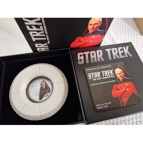 232 - Star Trek 'The Next Generation' Captain Jean-Luc Picard Limited Edition Collector's 1oz Silver (.999... 