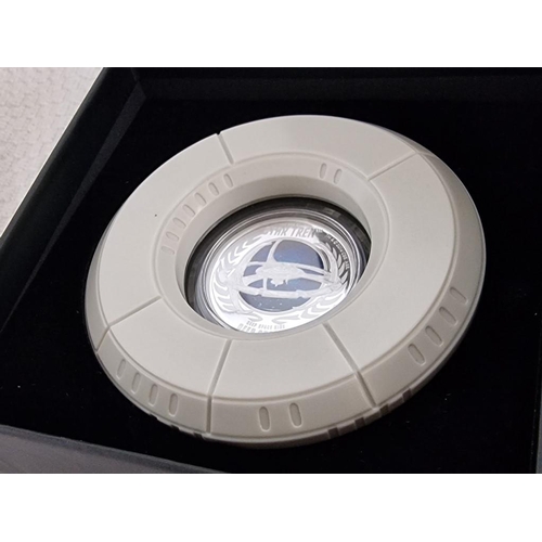 233 - Star Trek 'Deep Space 9' Limited Edition Collector's 1oz Silver (.999) Proof Coin in Illuminating Pr... 