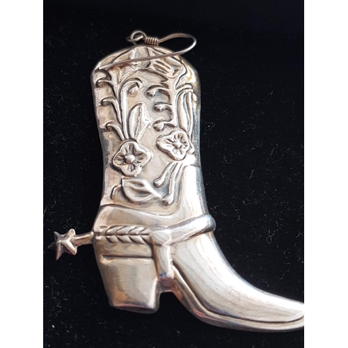 263 - Cowboy Boots - .925 Silver Earrings, Total Weight 8gr