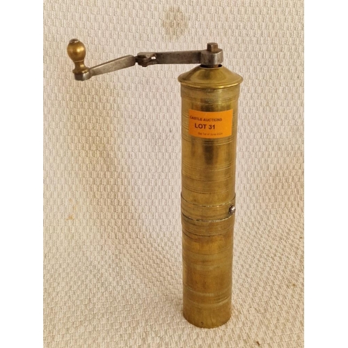 31 - Vintage Brass Coffee Grinder