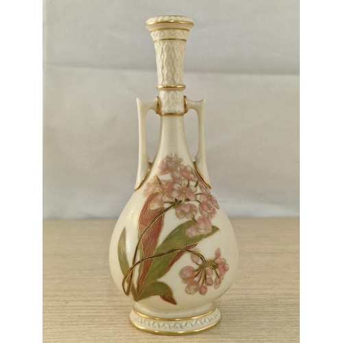 4 - Victorian Royal Worcester Aesthetic Style Persian Vase Dated Circa 1888, Pattern 942, a Elegant Pear... 