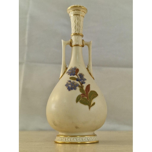 4 - Victorian Royal Worcester Aesthetic Style Persian Vase Dated Circa 1888, Pattern 942, a Elegant Pear... 