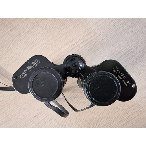 44 - Pair of Hanimex Binoculars, 10x50, 5 Degree Field, Fully Coated Optics, in Case