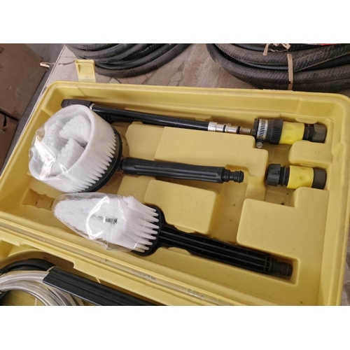 588 - Boxed Set of Brushes / Hose Pipe Extensions or Ends, Together with 2 x Hose Pipe, (3)

** Trade sale... 