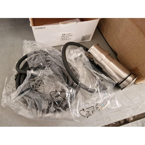 597 - Box of 20 x 'Q-Lamp' , Stainless Steel Recessed LED Lights with Cable, (Model: ODL-003#316), Unused ... 