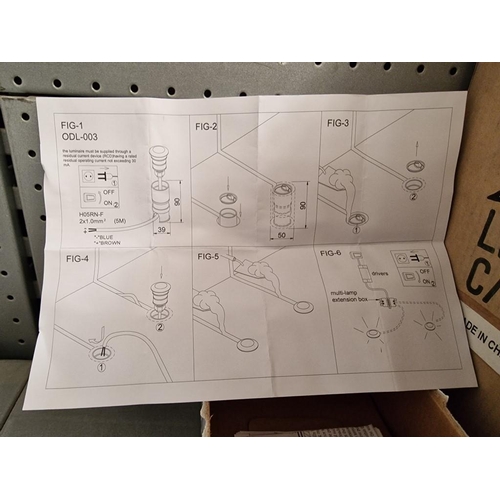 597 - Box of 20 x 'Q-Lamp' , Stainless Steel Recessed LED Lights with Cable, (Model: ODL-003#316), Unused ... 