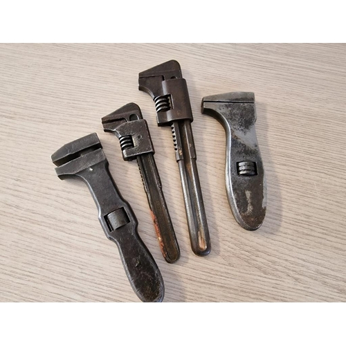 69 - 4 x Wrenches, (Approx. 15, 16, 17 and 22cm), (4)