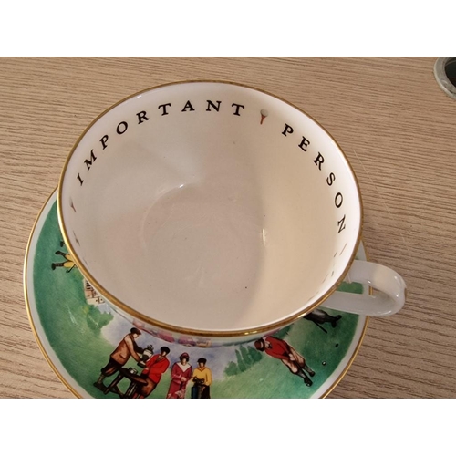 7 - Royal Worcester Large Cup & Saucer from 'Hole in One' Collection