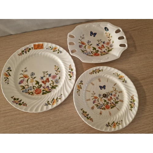 74 - Collection of Aynsley 'Cottage Garden' Fine Bone China; Dish with Pierced Handles (22.5 x 19cm), Han... 