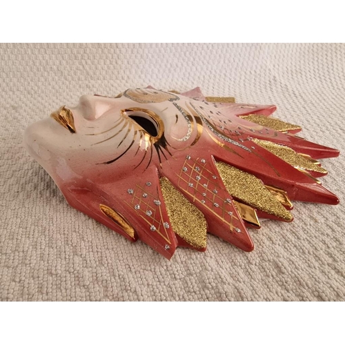 80 - Wall Hanging Decorative Ceramic Venetian Mask (Approx. H: 26cm)