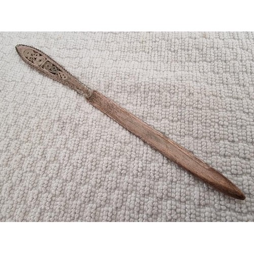 81 - Silver (.830) Letter Opener with Filigree Handle, (Approx. 17cm, 18g)