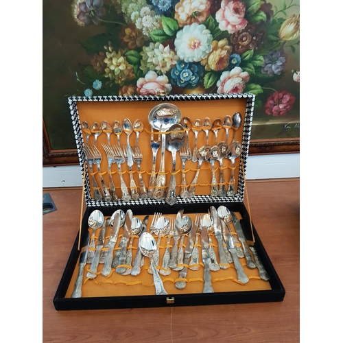 264 - Cutlery Set for 12 - Persons (Full with Serving Cutlery) Approx 50pcs with High Ornate in Vintage St... 