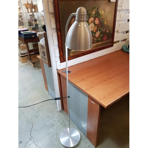 325 - Industrial Style Aluminum Standing Floor Lamp (Ikea Lersta) *Basic Test and Working*