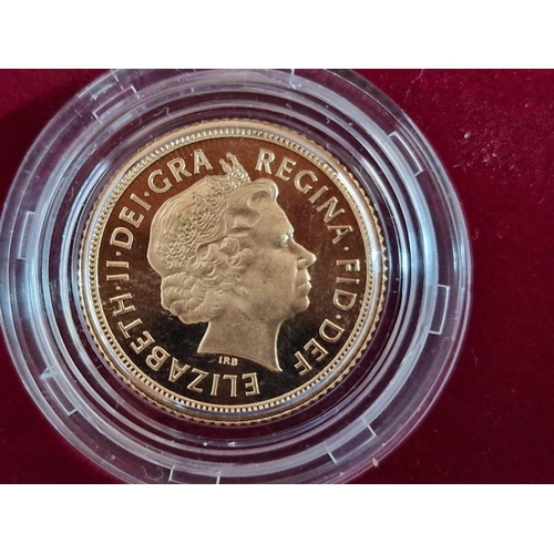 178 - United Kingdom 2003 Gold Proof Half Sovereign (22ct Gold Coin, 3.99gr Ø:19.3mm) in Capsule, Presenta... 