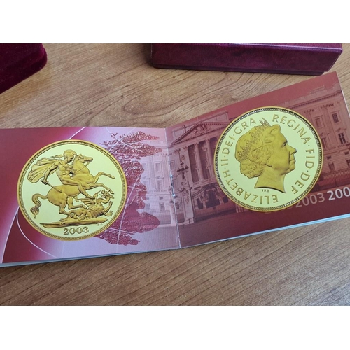 178 - United Kingdom 2003 Gold Proof Half Sovereign (22ct Gold Coin, 3.99gr Ø:19.3mm) in Capsule, Presenta... 