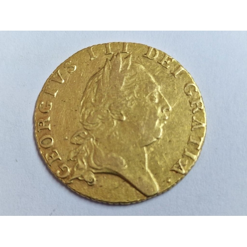 180 - 1791 King George III 'Spade' Full Guinea 22ct Gold Coin, (Approx. 8.3g, Ave. Ø: 24.5mm)

* Tested wi... 