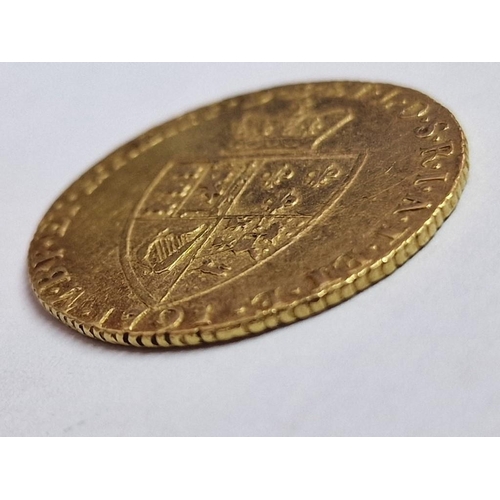 180 - 1791 King George III 'Spade' Full Guinea 22ct Gold Coin, (Approx. 8.3g, Ave. Ø: 24.5mm)

* Tested wi... 