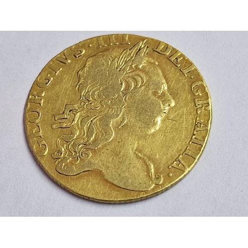 181 - 1769 King George III 'Spade' Full Guinea 22ct Gold Coin, (Approx. 8.3g, Ave. Ø: 24.5mm)

* Tested wi... 