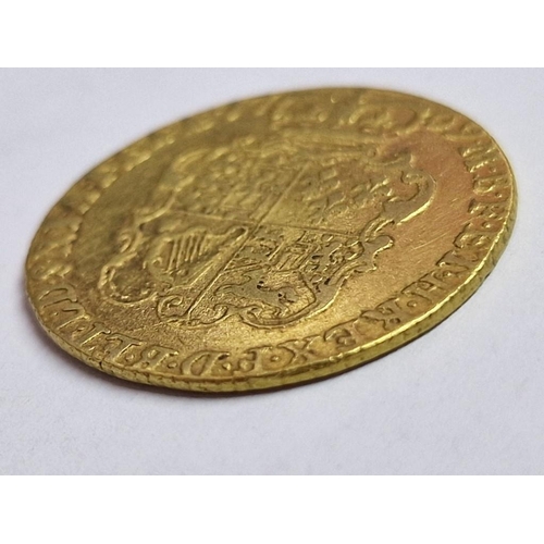 181 - 1769 King George III 'Spade' Full Guinea 22ct Gold Coin, (Approx. 8.3g, Ave. Ø: 24.5mm)

* Tested wi... 