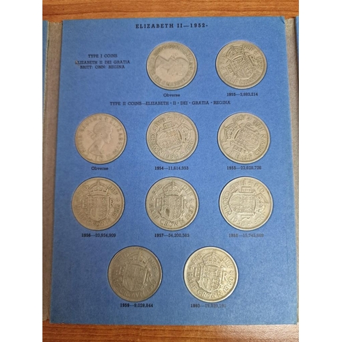 183 - Vintage Whitman Folder with Large Collection / FULL of Great Britain Coins; #8013 Half Crowns, Virtu... 