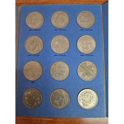 183 - Vintage Whitman Folder with Large Collection / FULL of Great Britain Coins; #8013 Half Crowns, Virtu... 