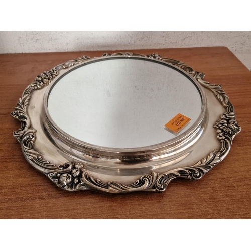 244 - Reed & Barton 'King Francis' Silver Plated Mirror Plateau (Ref: 1666); Quality and Elegant Round Mir... 