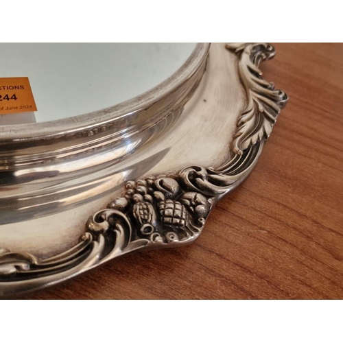 244 - Reed & Barton 'King Francis' Silver Plated Mirror Plateau (Ref: 1666); Quality and Elegant Round Mir... 