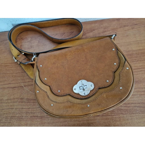 245 - Brown / Tan Leather 'Michael Kors' Handbag