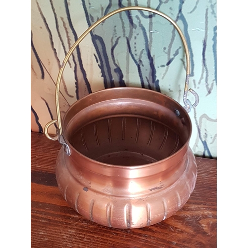 328 - Vintage Style Copper Pots (Ø14.5 x H:10.5cm and H:9.5cm x Ø7cm), (2)