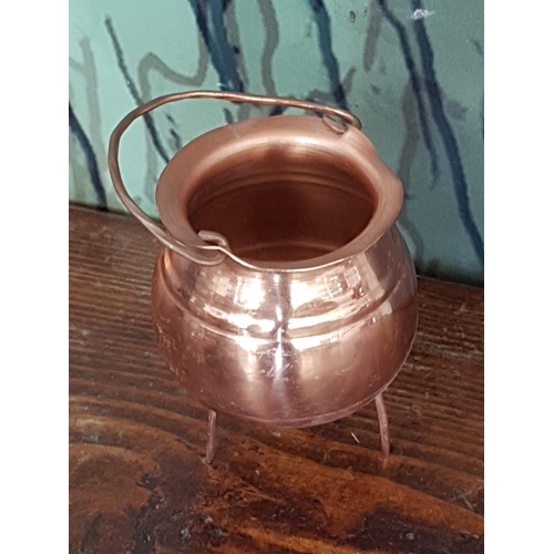 328 - Vintage Style Copper Pots (Ø14.5 x H:10.5cm and H:9.5cm x Ø7cm), (2)