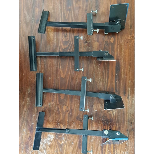 329 - 4 x Metal Wall Brackets (Black)