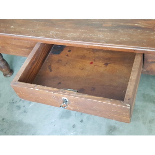 331 - Vintage Solid Wood Rectangular Coffee Table with Small Drawers (with Key), (A/F Needs Renovation), (... 