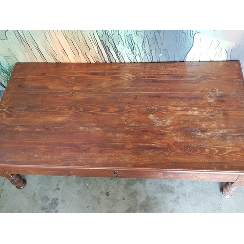 331 - Vintage Solid Wood Rectangular Coffee Table with Small Drawers (with Key), (A/F Needs Renovation), (... 