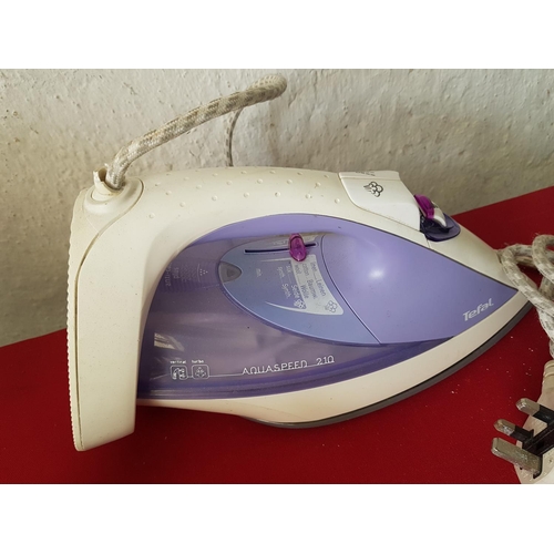 458 - Various Irons; Tefal Modern Steam Iron and 2 x Retro Metal Irons (3pcs), (Un-Tested, A/F)